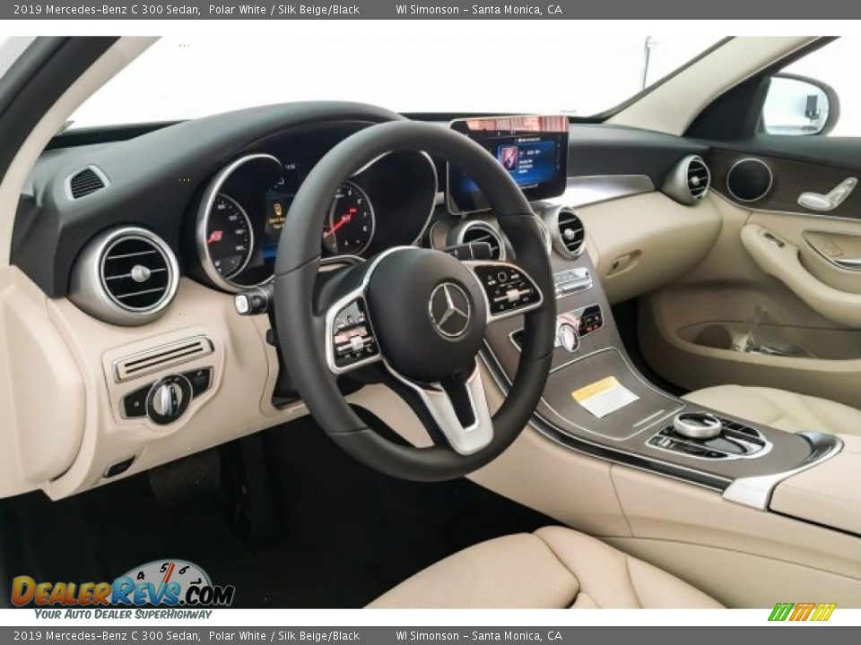 2019 Mercedes-Benz C 300 Sedan Polar White / Silk Beige/Black Photo #4