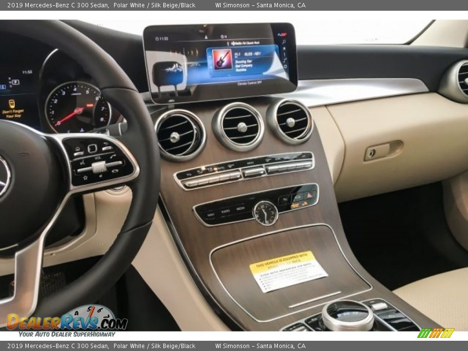 2019 Mercedes-Benz C 300 Sedan Polar White / Silk Beige/Black Photo #6