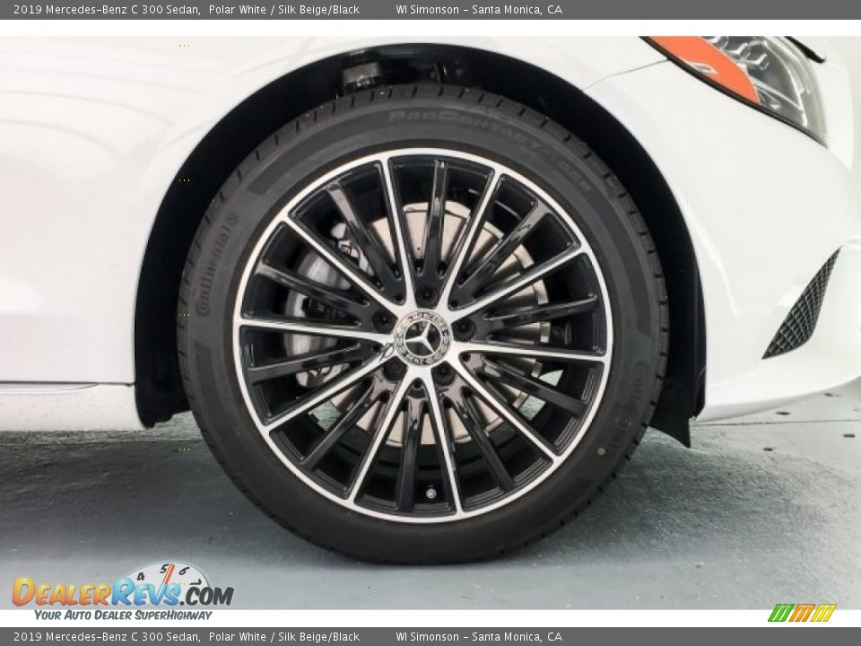 2019 Mercedes-Benz C 300 Sedan Polar White / Silk Beige/Black Photo #9