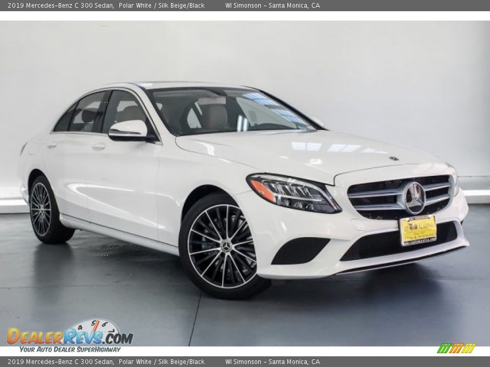 2019 Mercedes-Benz C 300 Sedan Polar White / Silk Beige/Black Photo #12