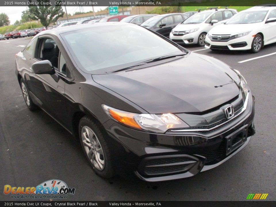 2015 Honda Civic LX Coupe Crystal Black Pearl / Black Photo #7