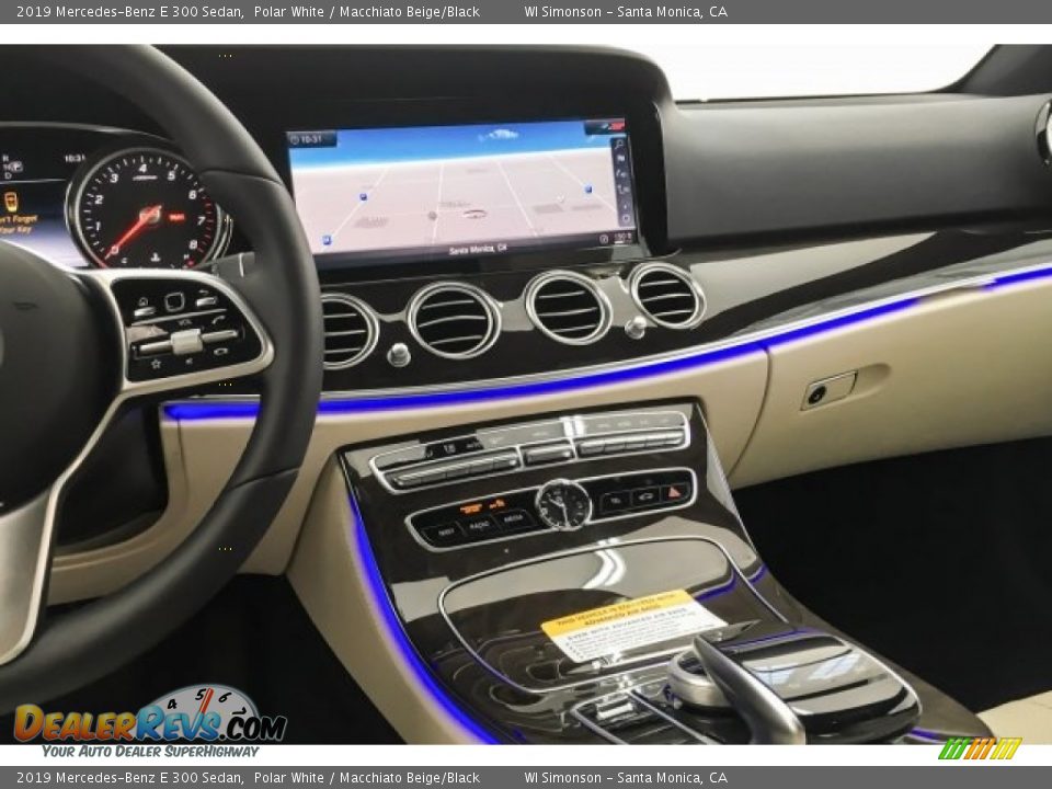 2019 Mercedes-Benz E 300 Sedan Polar White / Macchiato Beige/Black Photo #6