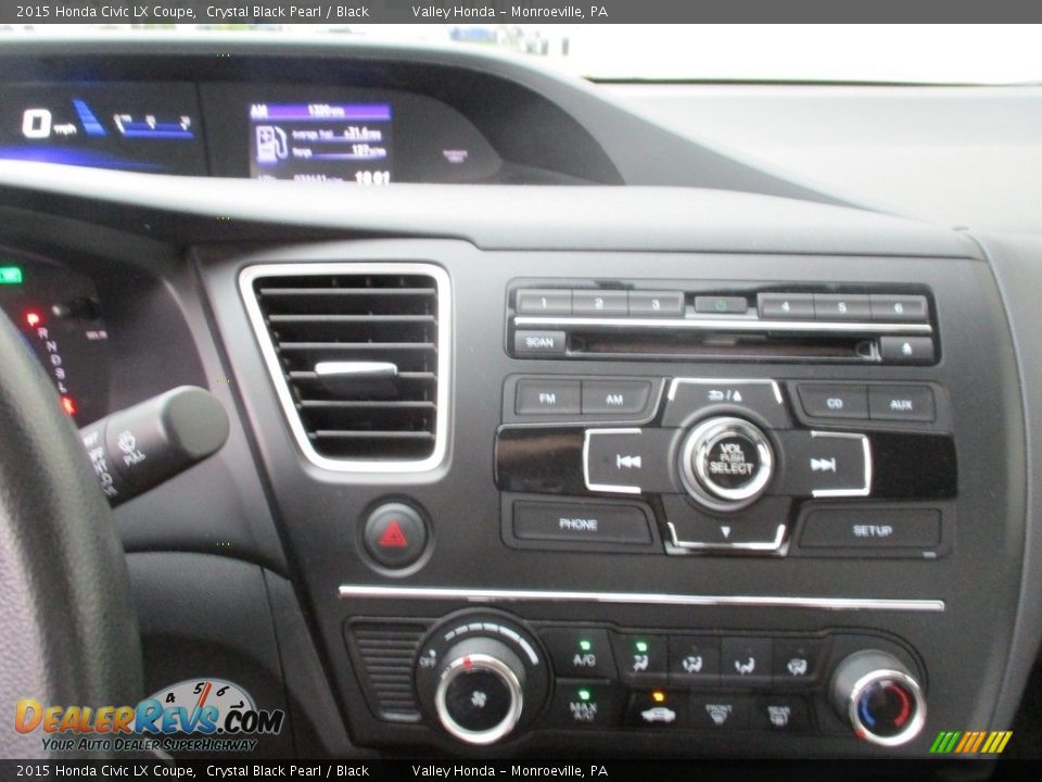 2015 Honda Civic LX Coupe Crystal Black Pearl / Black Photo #14