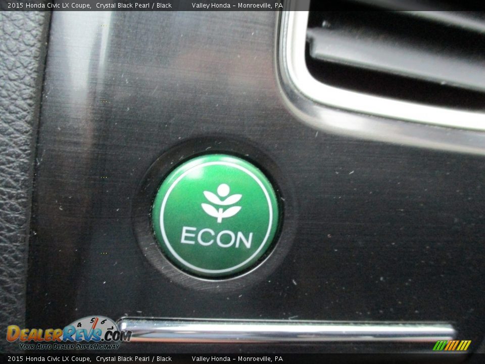 2015 Honda Civic LX Coupe Crystal Black Pearl / Black Photo #16