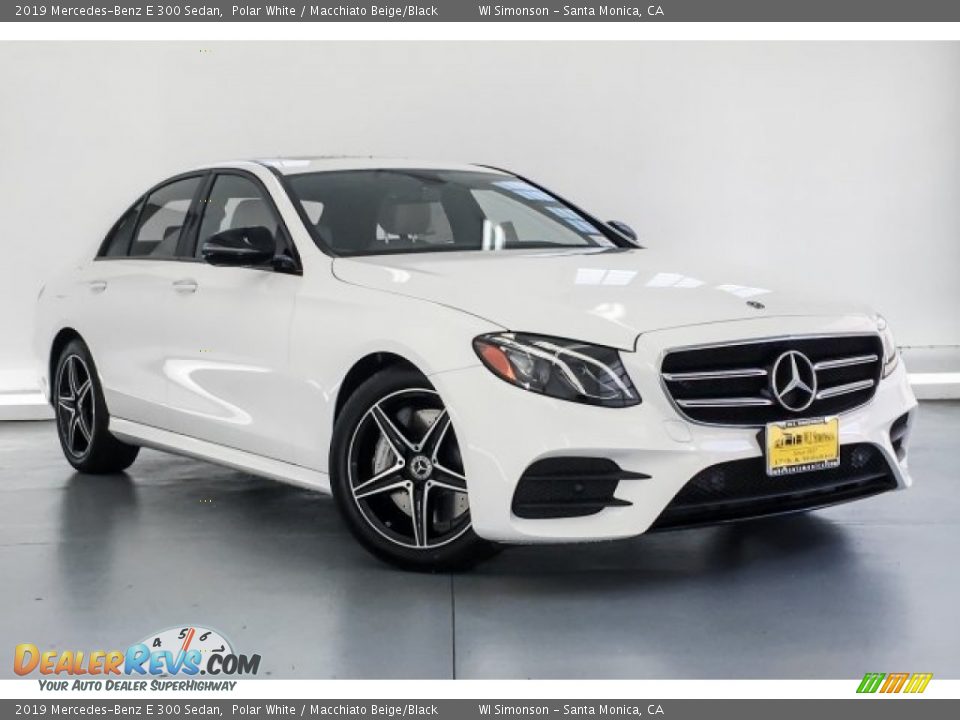 2019 Mercedes-Benz E 300 Sedan Polar White / Macchiato Beige/Black Photo #12
