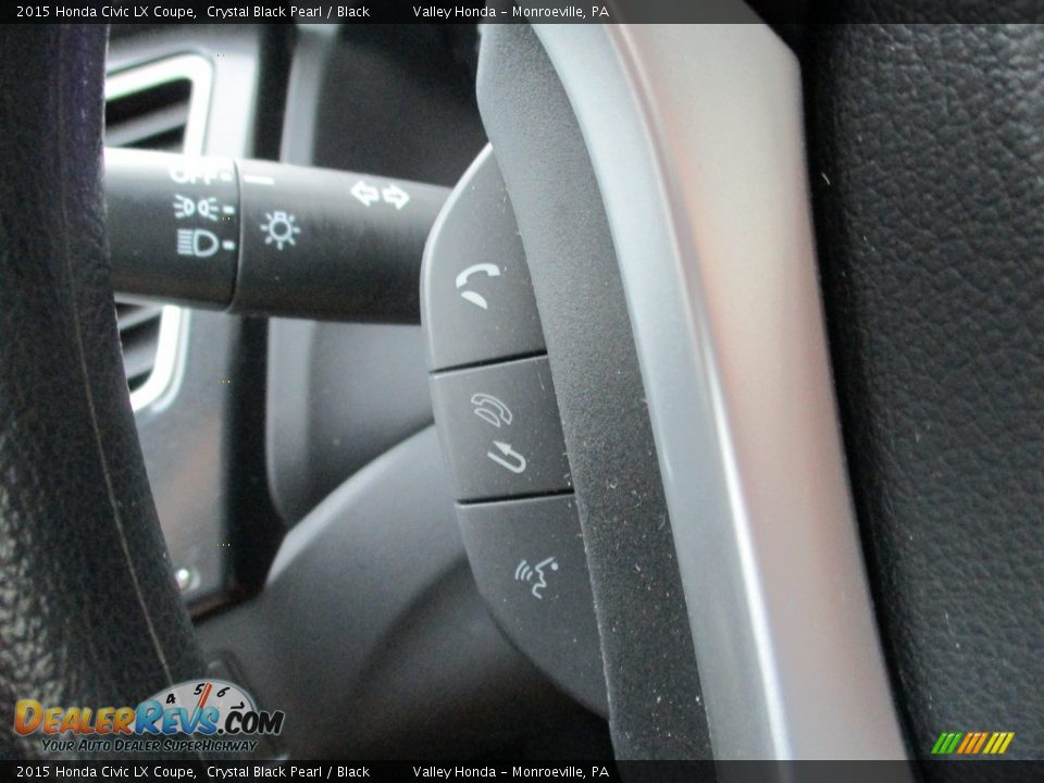 2015 Honda Civic LX Coupe Crystal Black Pearl / Black Photo #17