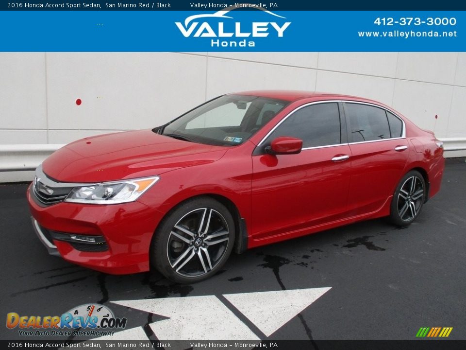 2016 Honda Accord Sport Sedan San Marino Red / Black Photo #1