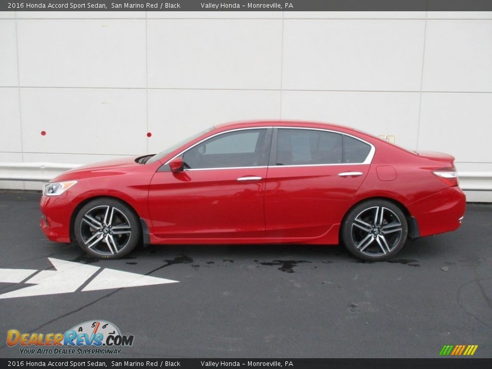 2016 Honda Accord Sport Sedan San Marino Red / Black Photo #2