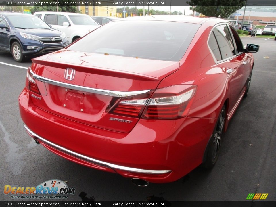 2016 Honda Accord Sport Sedan San Marino Red / Black Photo #5