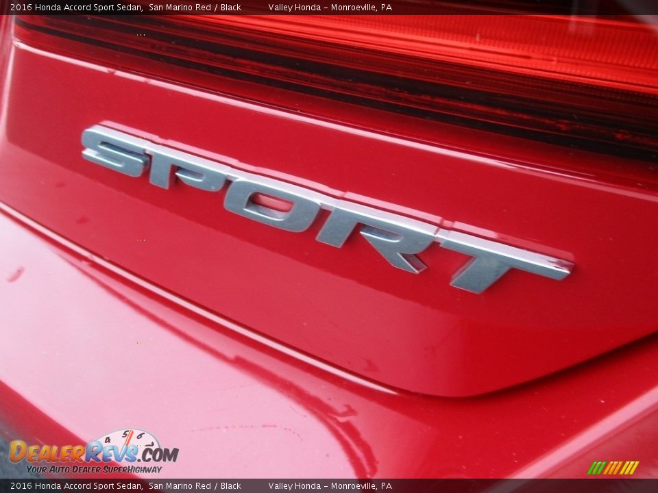 2016 Honda Accord Sport Sedan San Marino Red / Black Photo #6