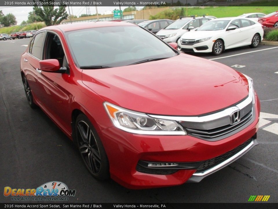 2016 Honda Accord Sport Sedan San Marino Red / Black Photo #8