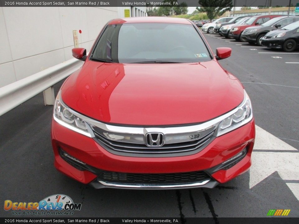 2016 Honda Accord Sport Sedan San Marino Red / Black Photo #9