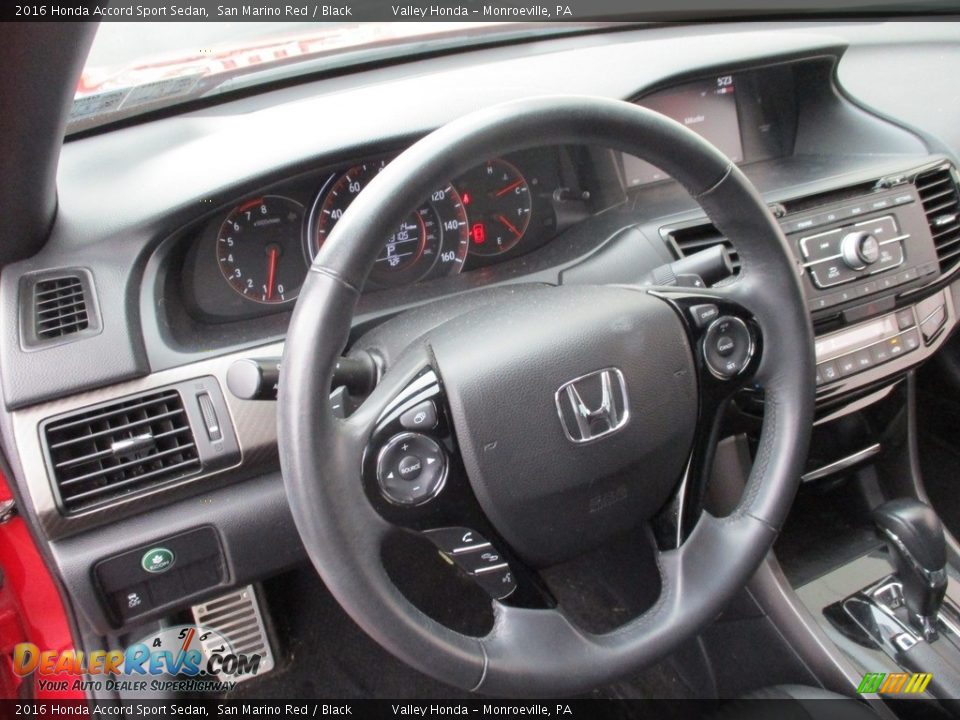 2016 Honda Accord Sport Sedan San Marino Red / Black Photo #14
