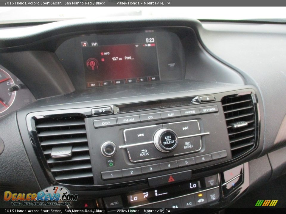 2016 Honda Accord Sport Sedan San Marino Red / Black Photo #15