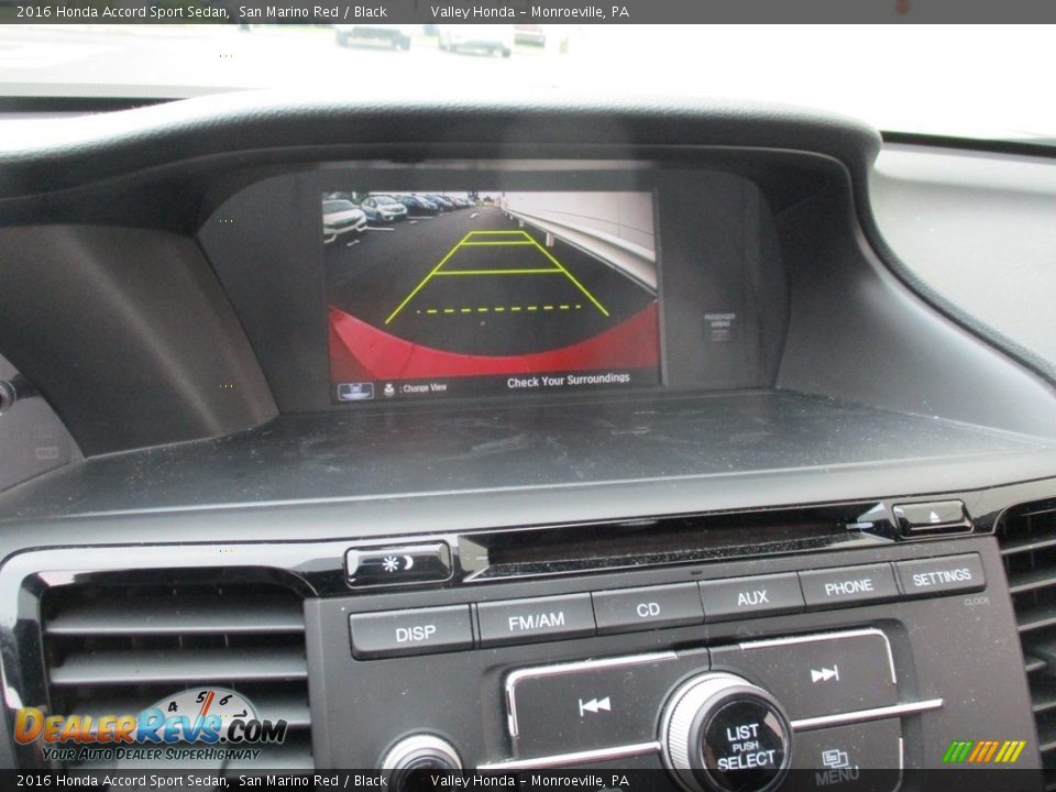 2016 Honda Accord Sport Sedan San Marino Red / Black Photo #16