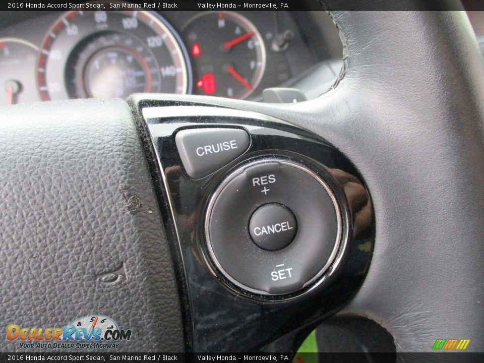 2016 Honda Accord Sport Sedan San Marino Red / Black Photo #17