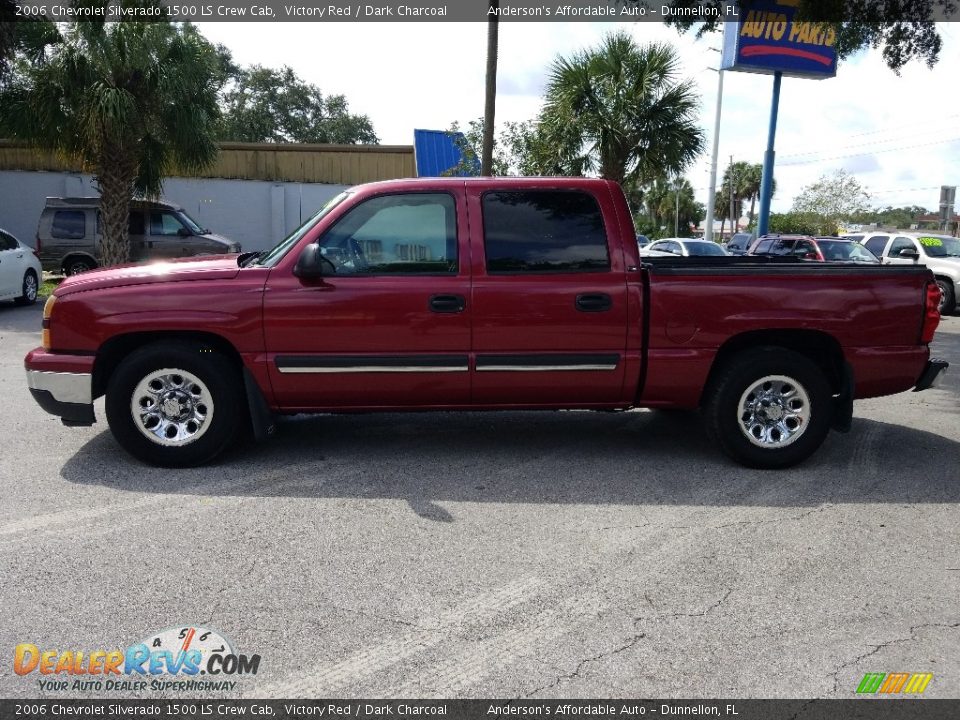 2006 Chevrolet Silverado 1500 LS Crew Cab Victory Red / Dark Charcoal Photo #6