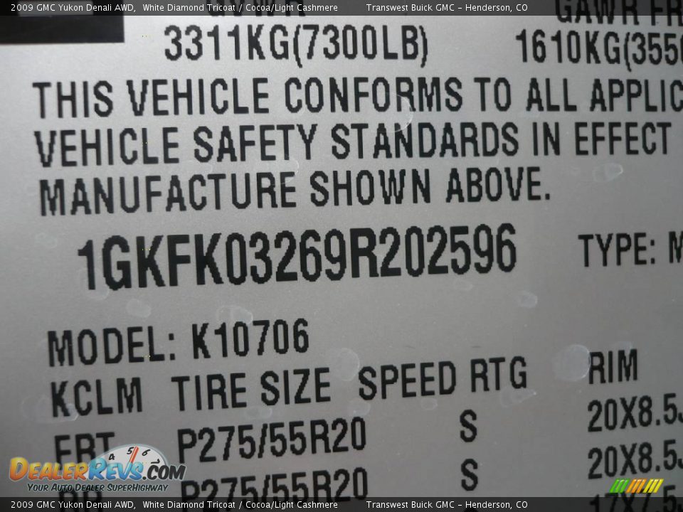 2009 GMC Yukon Denali AWD White Diamond Tricoat / Cocoa/Light Cashmere Photo #10
