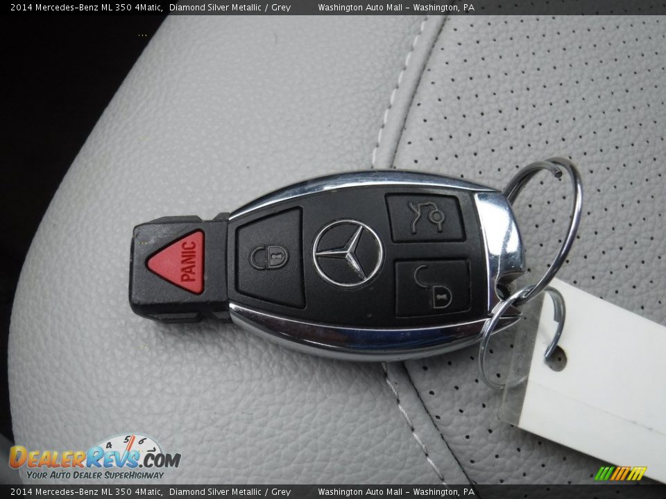2014 Mercedes-Benz ML 350 4Matic Diamond Silver Metallic / Grey Photo #33