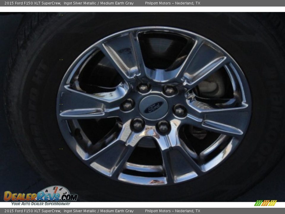 2015 Ford F150 XLT SuperCrew Ingot Silver Metallic / Medium Earth Gray Photo #5