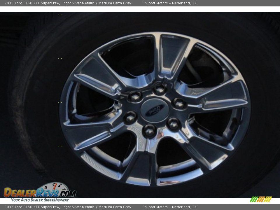 2015 Ford F150 XLT SuperCrew Ingot Silver Metallic / Medium Earth Gray Photo #6