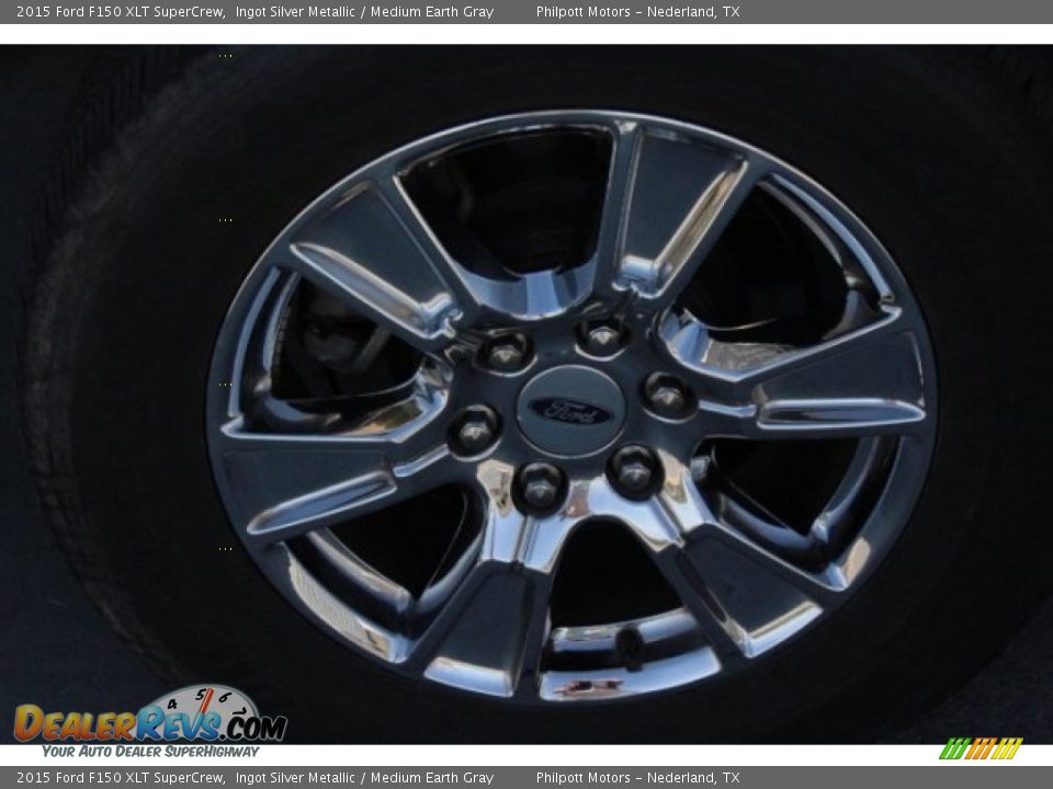 2015 Ford F150 XLT SuperCrew Ingot Silver Metallic / Medium Earth Gray Photo #13
