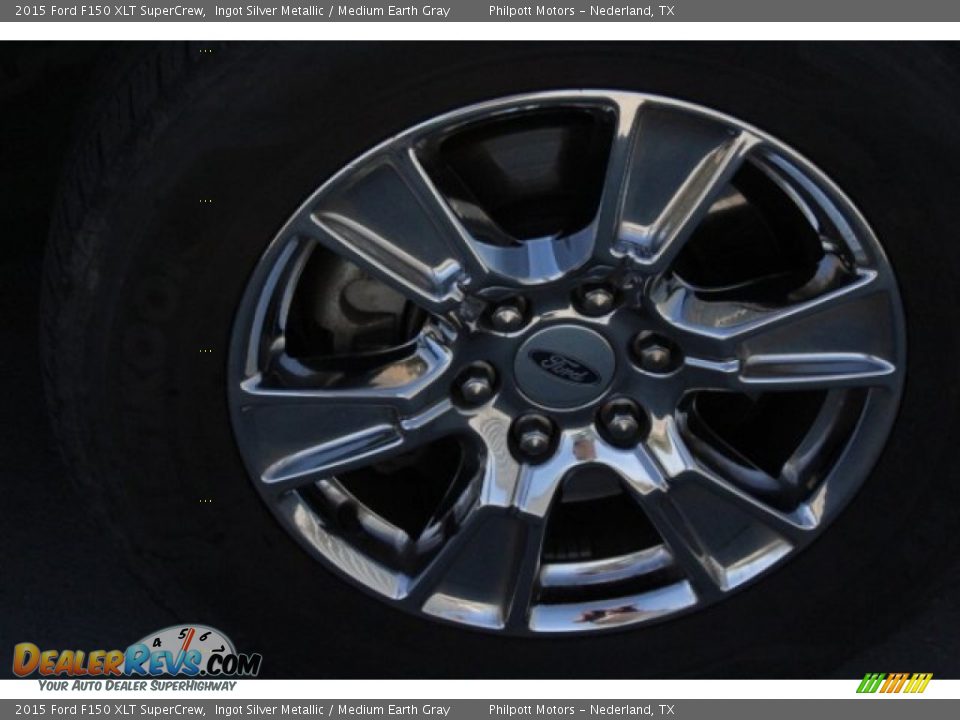 2015 Ford F150 XLT SuperCrew Ingot Silver Metallic / Medium Earth Gray Photo #14