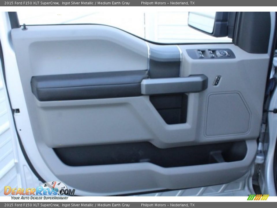 2015 Ford F150 XLT SuperCrew Ingot Silver Metallic / Medium Earth Gray Photo #15