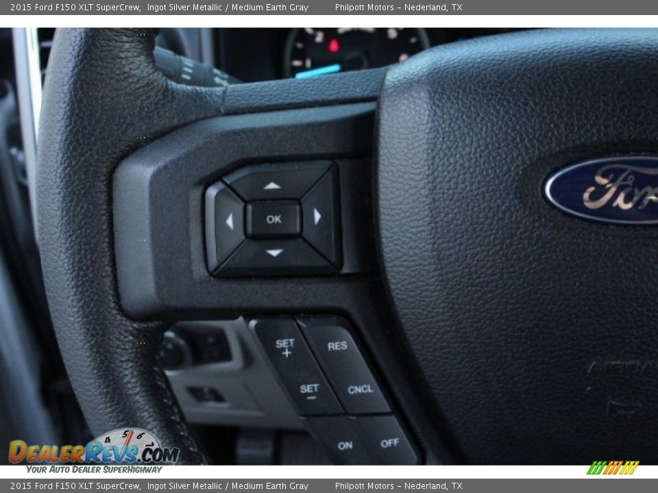 2015 Ford F150 XLT SuperCrew Ingot Silver Metallic / Medium Earth Gray Photo #21