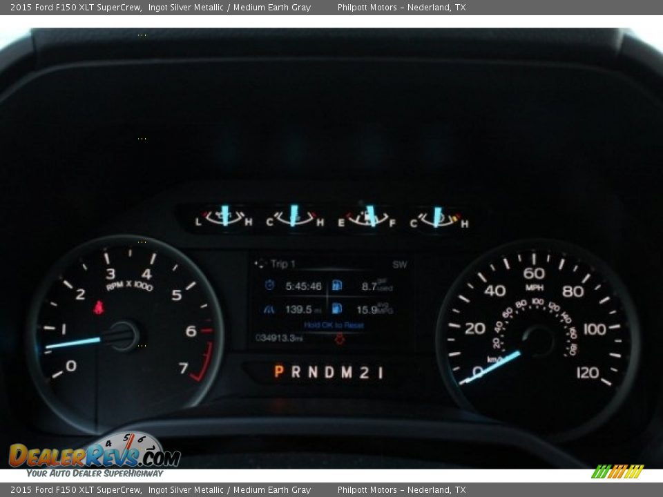 2015 Ford F150 XLT SuperCrew Ingot Silver Metallic / Medium Earth Gray Photo #23