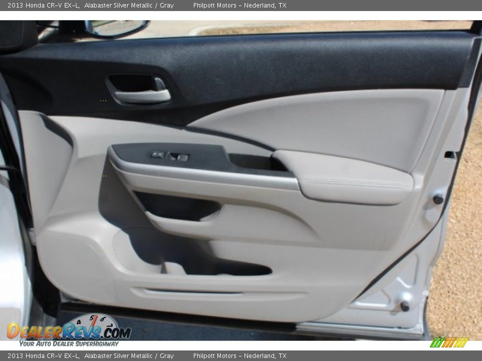 2013 Honda CR-V EX-L Alabaster Silver Metallic / Gray Photo #30
