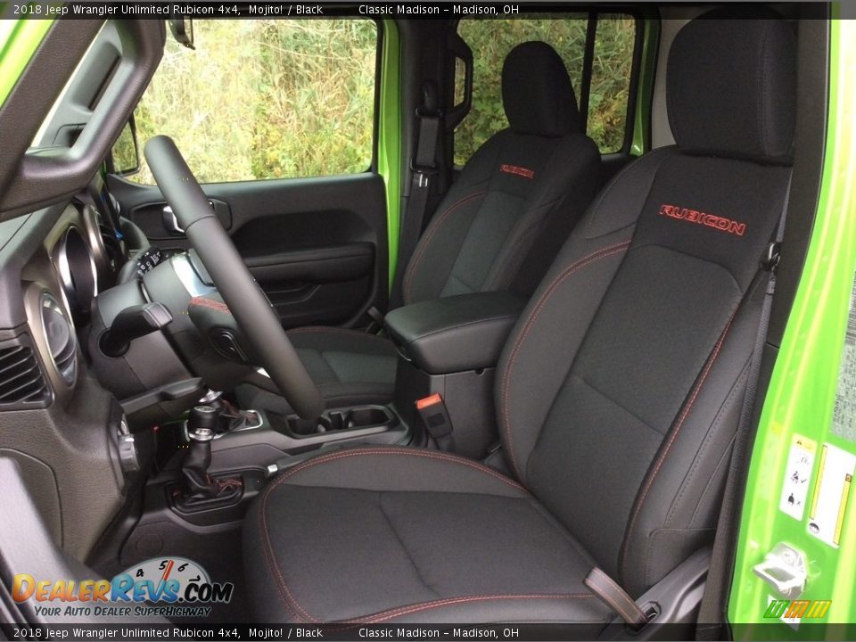 Front Seat of 2018 Jeep Wrangler Unlimited Rubicon 4x4 Photo #10