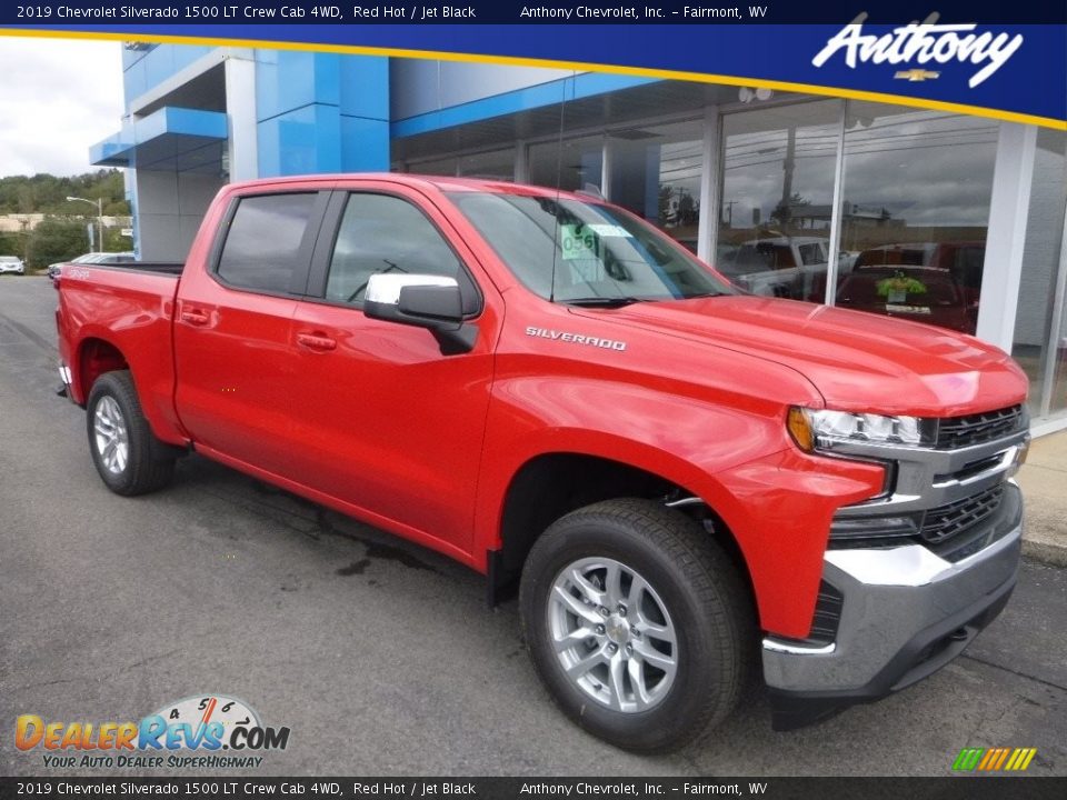 2019 Chevrolet Silverado 1500 LT Crew Cab 4WD Red Hot / Jet Black Photo #1