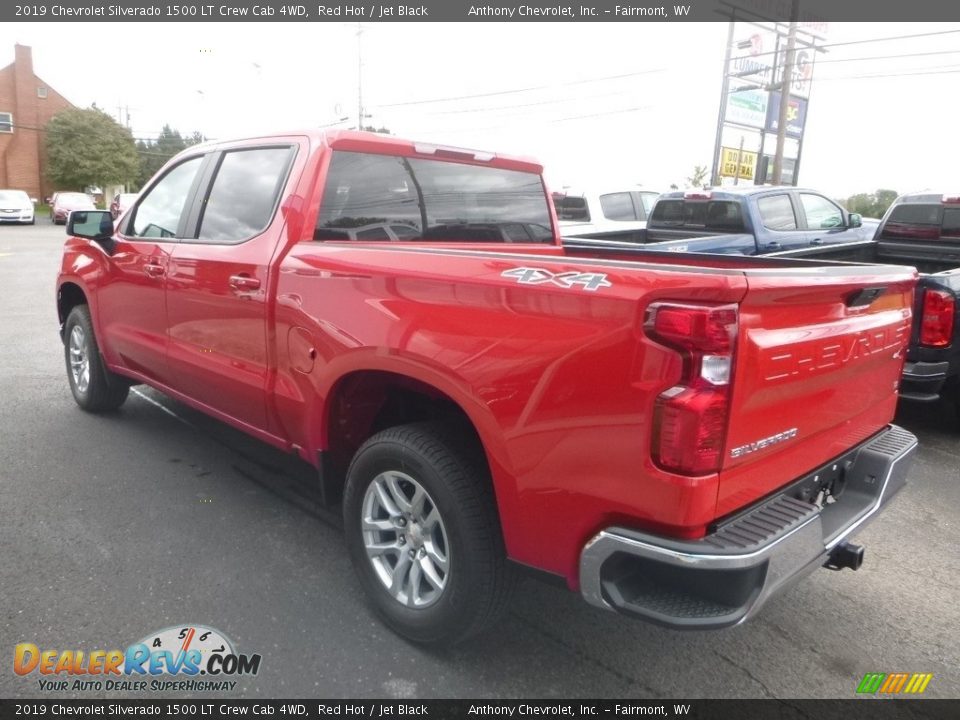 2019 Chevrolet Silverado 1500 LT Crew Cab 4WD Red Hot / Jet Black Photo #5