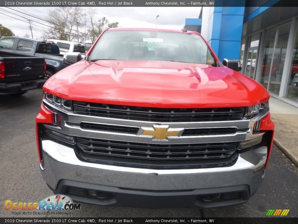 2019 Chevrolet Silverado 1500 LT Crew Cab 4WD Red Hot / Jet Black Photo #7