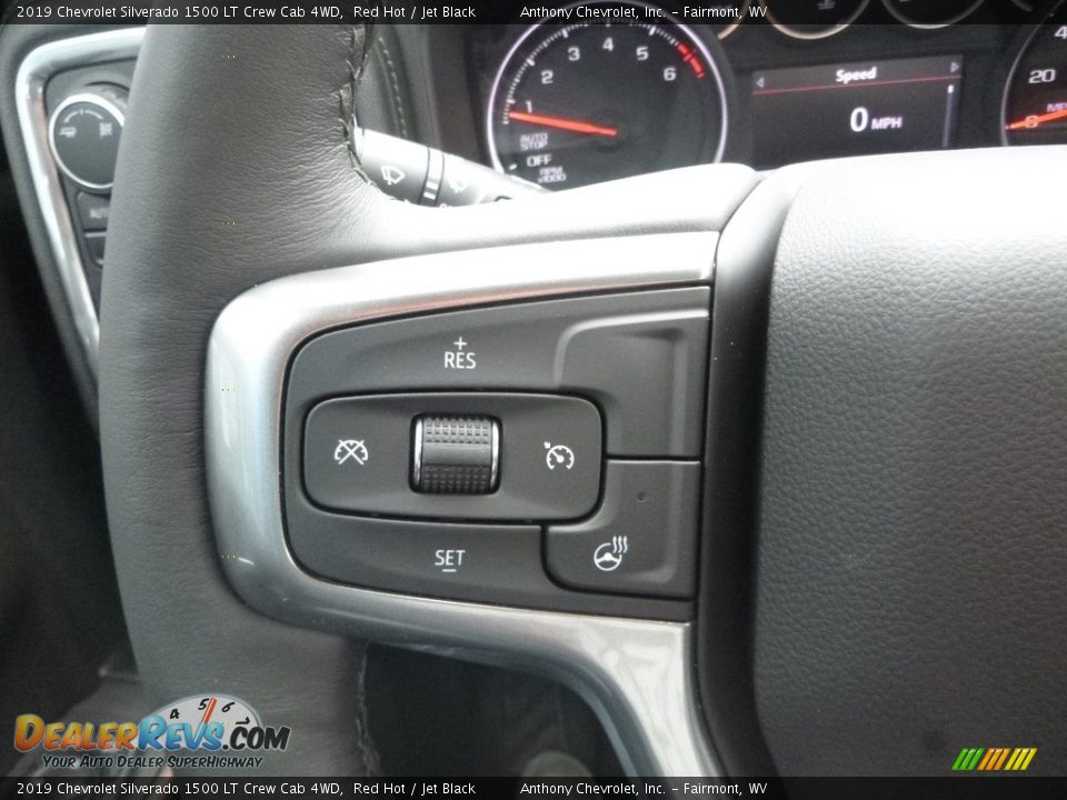 2019 Chevrolet Silverado 1500 LT Crew Cab 4WD Red Hot / Jet Black Photo #19