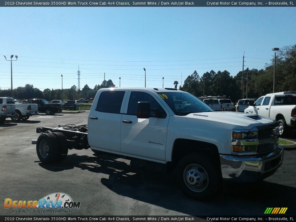 2019 Chevrolet Silverado 3500HD Work Truck Crew Cab 4x4 Chassis Summit White / Dark Ash/Jet Black Photo #7