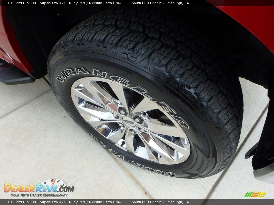 2016 Ford F150 XLT SuperCrew 4x4 Ruby Red / Medium Earth Gray Photo #9