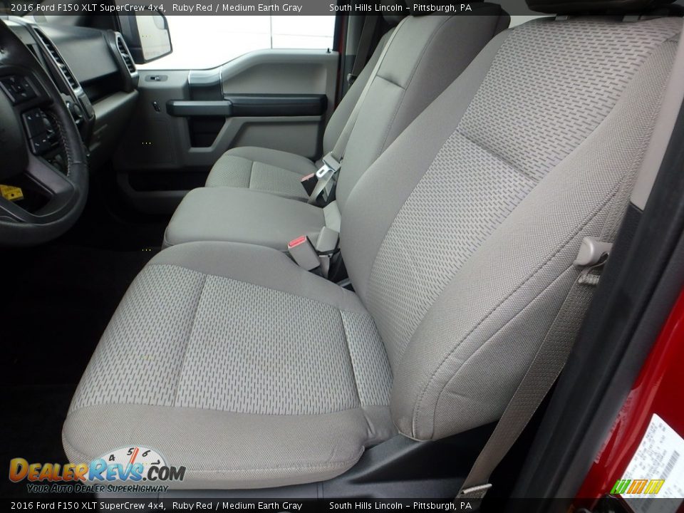 2016 Ford F150 XLT SuperCrew 4x4 Ruby Red / Medium Earth Gray Photo #16