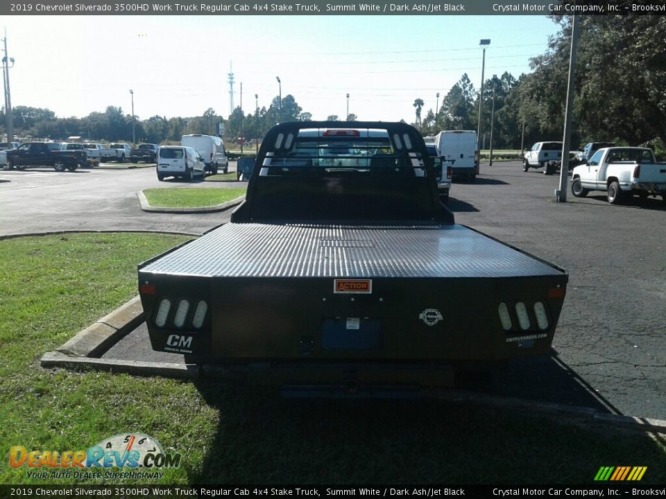2019 Chevrolet Silverado 3500HD Work Truck Regular Cab 4x4 Stake Truck Summit White / Dark Ash/Jet Black Photo #4