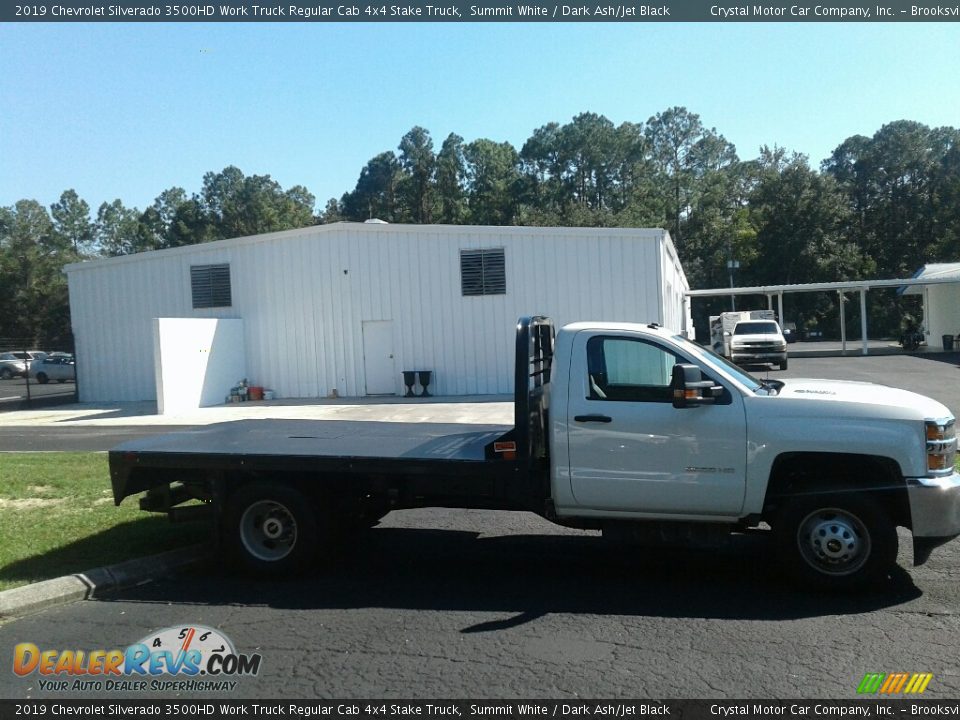 2019 Chevrolet Silverado 3500HD Work Truck Regular Cab 4x4 Stake Truck Summit White / Dark Ash/Jet Black Photo #6