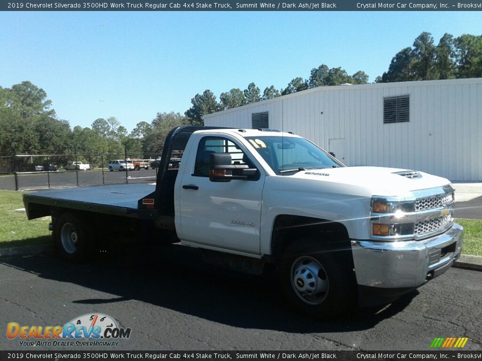 2019 Chevrolet Silverado 3500HD Work Truck Regular Cab 4x4 Stake Truck Summit White / Dark Ash/Jet Black Photo #7