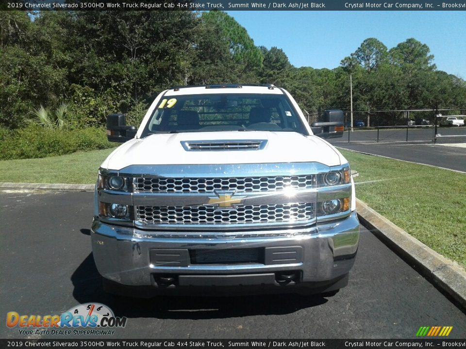 2019 Chevrolet Silverado 3500HD Work Truck Regular Cab 4x4 Stake Truck Summit White / Dark Ash/Jet Black Photo #8
