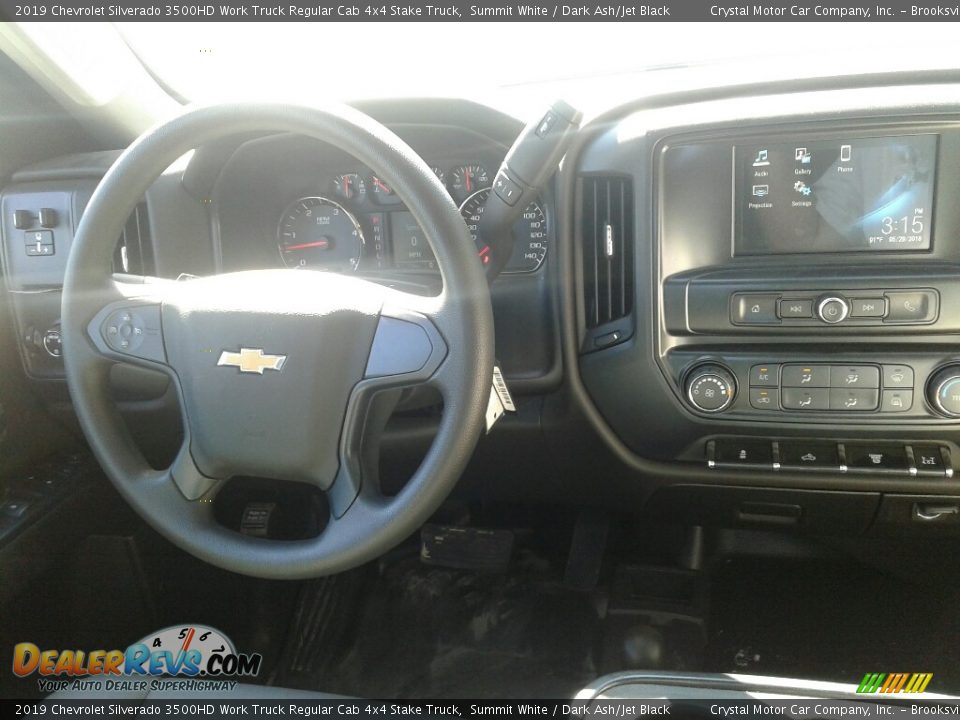 2019 Chevrolet Silverado 3500HD Work Truck Regular Cab 4x4 Stake Truck Summit White / Dark Ash/Jet Black Photo #13