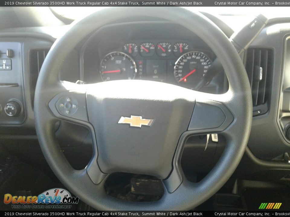 2019 Chevrolet Silverado 3500HD Work Truck Regular Cab 4x4 Stake Truck Summit White / Dark Ash/Jet Black Photo #14