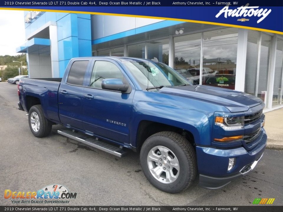 2019 Chevrolet Silverado LD LT Z71 Double Cab 4x4 Deep Ocean Blue Metallic / Jet Black Photo #1
