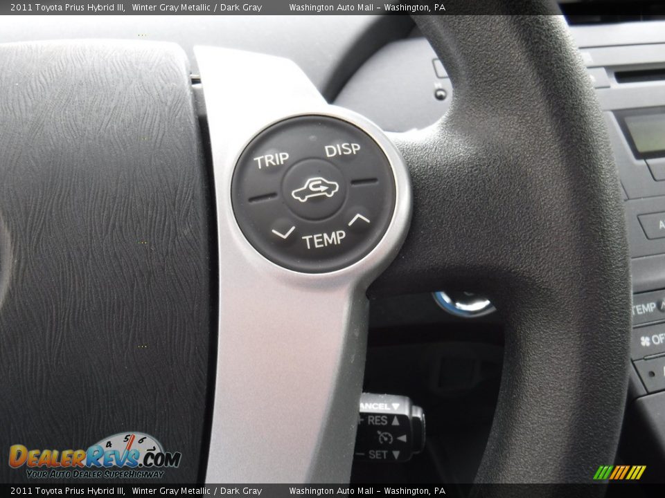 2011 Toyota Prius Hybrid III Winter Gray Metallic / Dark Gray Photo #18
