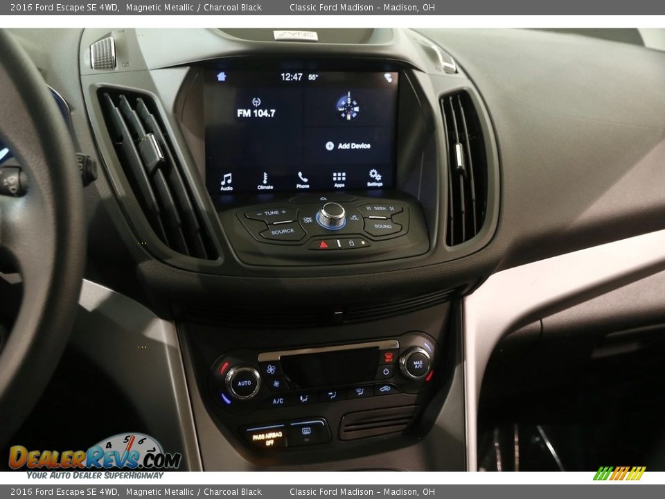 2016 Ford Escape SE 4WD Magnetic Metallic / Charcoal Black Photo #9