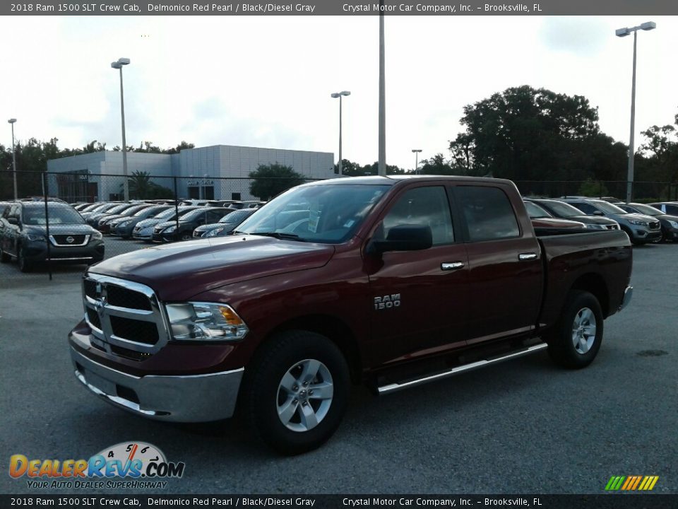 2018 Ram 1500 SLT Crew Cab Delmonico Red Pearl / Black/Diesel Gray Photo #1