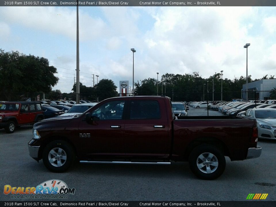 2018 Ram 1500 SLT Crew Cab Delmonico Red Pearl / Black/Diesel Gray Photo #2